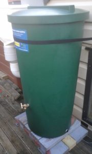 Be prepared! - Rainwater tank for emergency water storage.