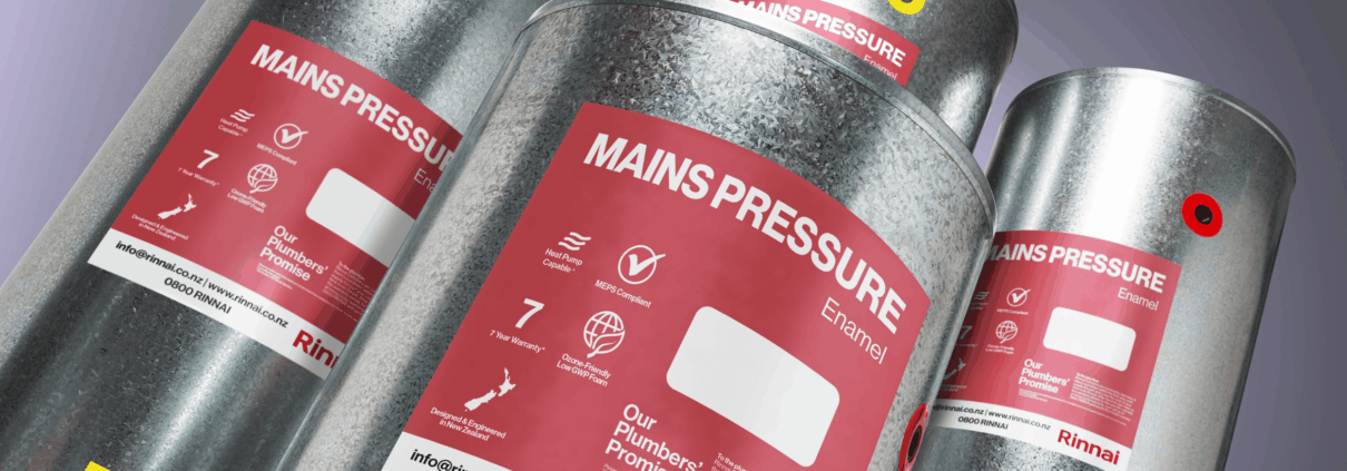 Large electric hot water cylinder installed in Wellington home for family use